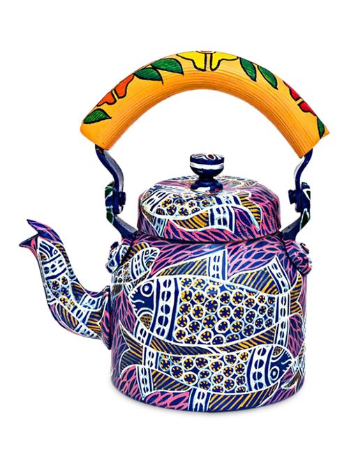 royal blue painted aluminium tea kettle - 1016965 - Standard Image - 1