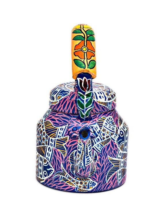 royal blue painted aluminium tea kettle - 1016965 - Zoom Image - 4