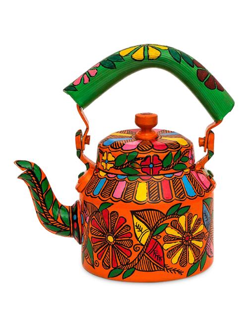 floral painted aluminum tea kettle - 1016966 - Standard Image - 1