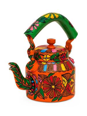 floral painted aluminum tea kettle - 1016966 - Standard Image - 2