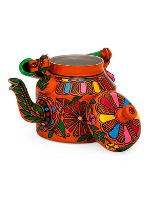 floral painted aluminum tea kettle - 1016966 - Standard Image - 3