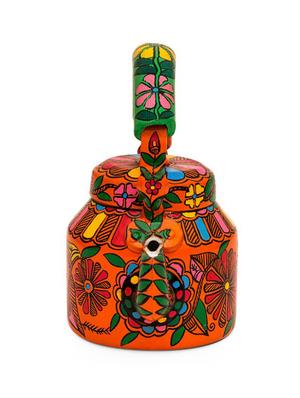 floral painted aluminum tea kettle - 1016966 - Standard Image - 4