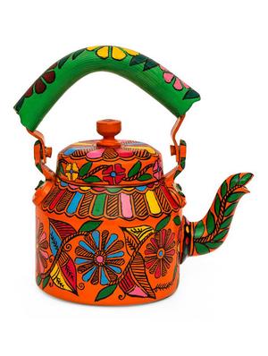 floral painted aluminum tea kettle - 1016966 - Standard Image - 5