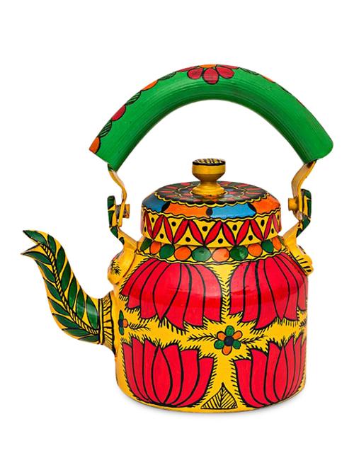 yellow painted aluminium tea kettle - 1016971 - Very Small Image - 1