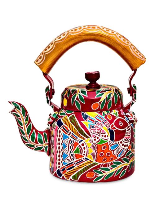 ethnic peacock painted tea kettle - 1016978 - Standard Image - 1