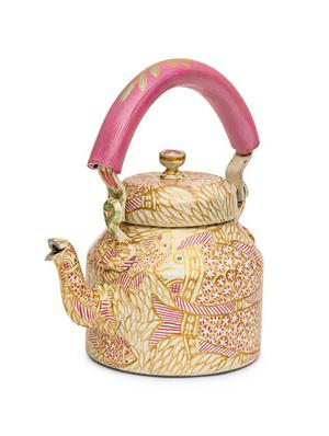golden fish painted aluminum tea kettle - 1016984 - Standard Image - 2