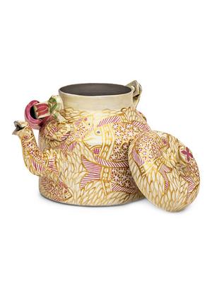 golden fish painted aluminum tea kettle - 1016984 - Standard Image - 3
