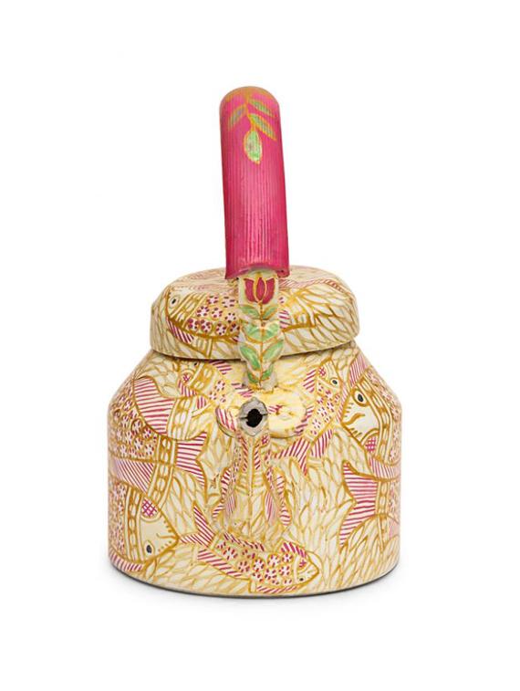golden fish painted aluminum tea kettle - 1016984 - Zoom Image - 4