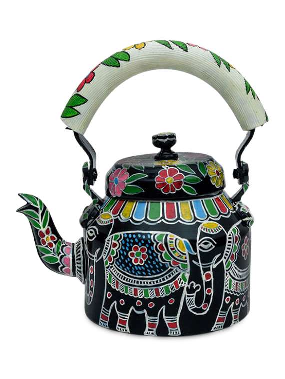 Buy Black Painted Aluminium Tea Kettle for Unisex from Kaushalam for