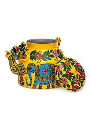 ethnic elephant painted tea kettle - 1016989 - Standard Image - 3