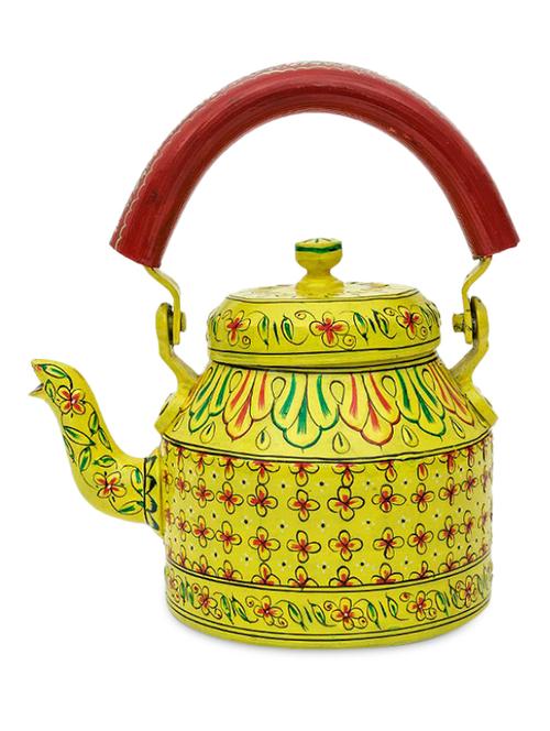 yellow painted aluminium tea kettle - 1016994 - Standard Image - 1