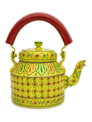 yellow painted aluminium tea kettle - 1016994 - Standard Image - 5