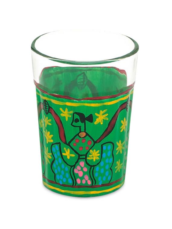 green painted tea glasses (set of 6) - 1017015 - Zoom Image - 2