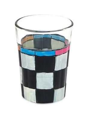 black and white checker tea glasses (set of 6) - 1017019 - Standard Image - 2