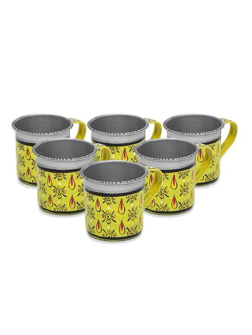 ethnic painted stainless steal tea cup set - 1017020 - Standard Image - 1