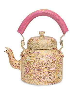 multicoloured hand painted aluminium tea set - 1017035 - Standard Image - 2