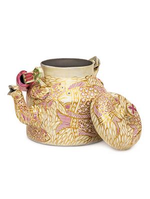 multicoloured hand painted aluminium tea set - 1017035 - Standard Image - 5