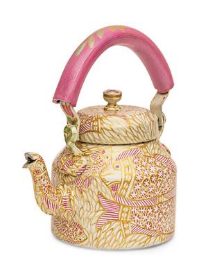 multicoloured hand painted aluminium tea set - 1017035 - Standard Image - 7
