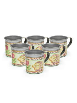 multicoloured hand painted aluminium tea set - 1017035 - Standard Image - 8