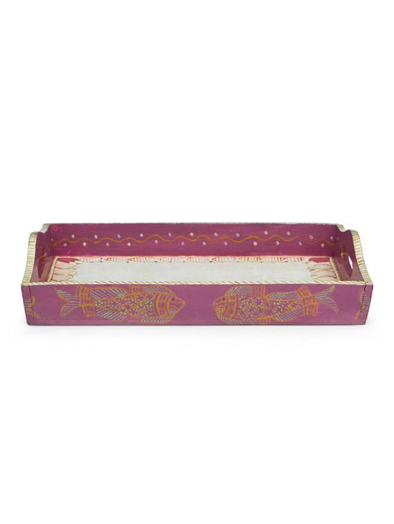 multicoloured hand painted aluminium tea set - 1017035 - Zoom Image - 11
