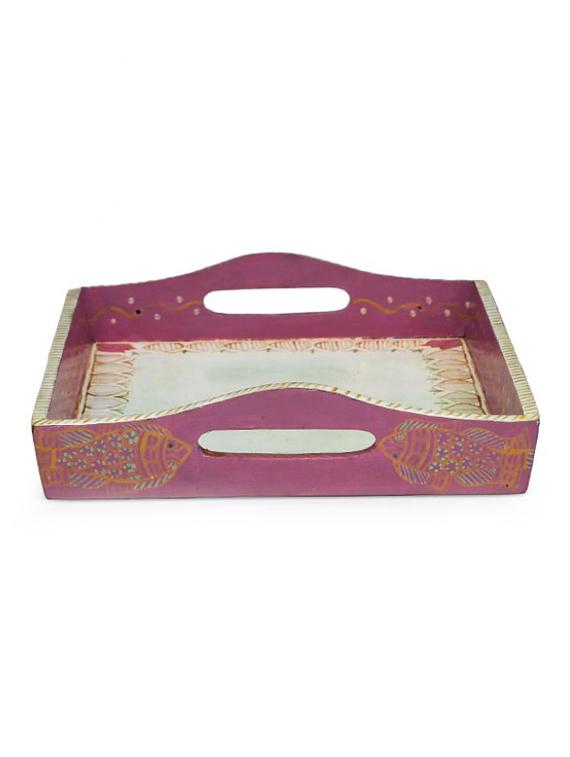 multicoloured hand painted aluminium tea set - 1017035 - Zoom Image - 3