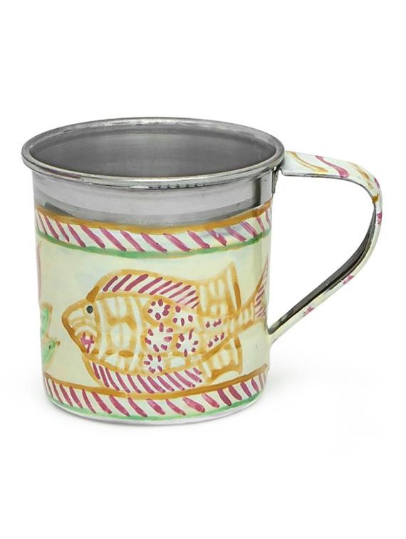 multicoloured hand painted aluminium tea set - 1017035 - Zoom Image - 9