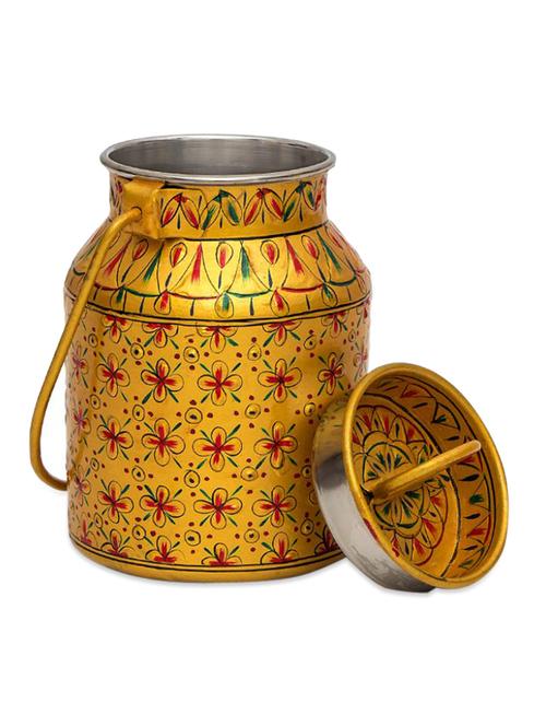 golden floral handpainted cookie container - 1017047 - Standard Image - 1
