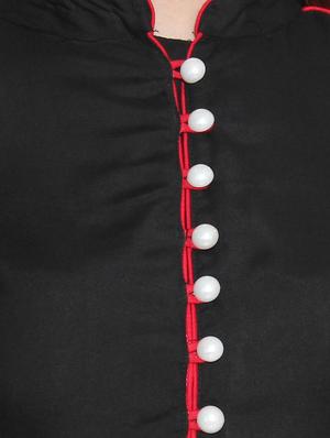 black rayon flared kurta - 10170568 - Standard Image - 4