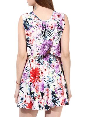 multi colored polyester dress - 10185986 - Standard Image - 3