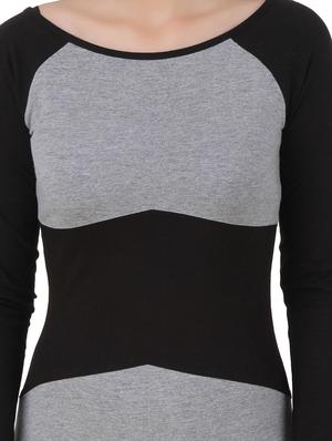 grey cotton blend dress - 10193732 - Standard Image - 4