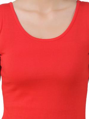 red cotton blend tank top - 10193748 - Standard Image - 4
