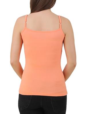 coral cotton solid camisole - 10193804 - Standard Image - 3