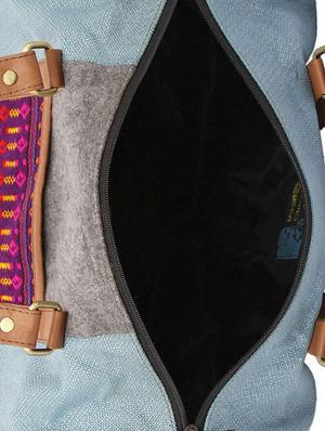 woven panel duffle bag - 1020563 - Standard Image - 3