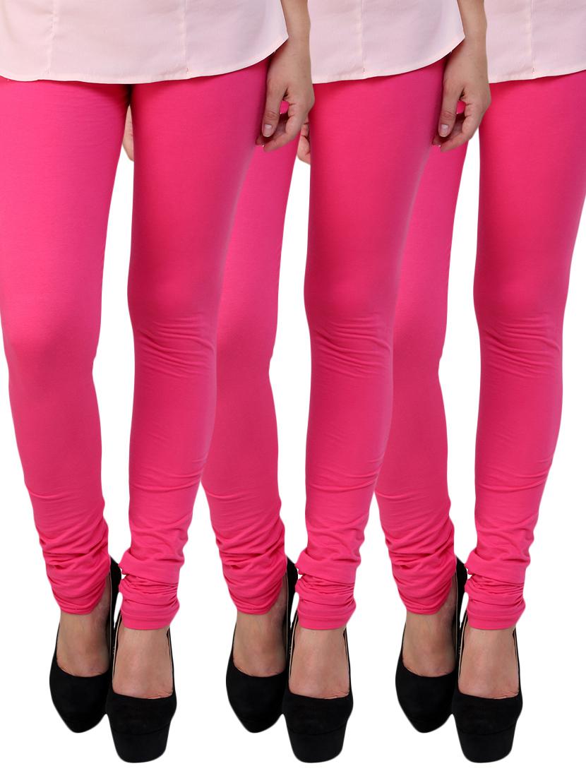 pink cotton leggings - 10229567 - Zoom Image - 1