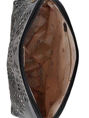 black leatherette sling bag - 10237212 - Standard Image - 3
