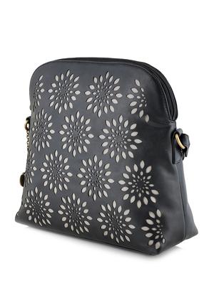 black leatherette sling bag - 10237212 - Standard Image - 5