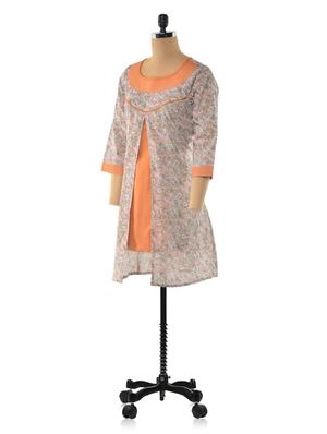 multi color cotton front slit kurta - 1023845 - Standard Image - 2