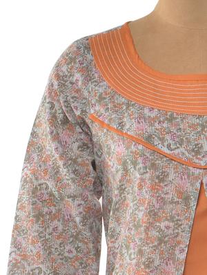 multi color cotton front slit kurta - 1023845 - Standard Image - 4