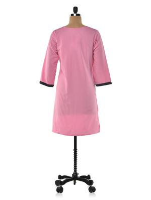 pink color pin tuck kurta - 1023857 - Standard Image - 3