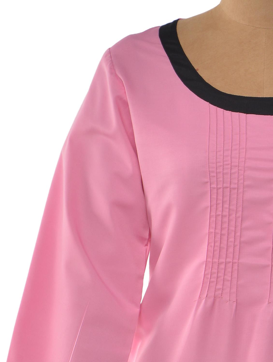 pink color pin tuck kurta - 1023857 - Zoom Image - 4