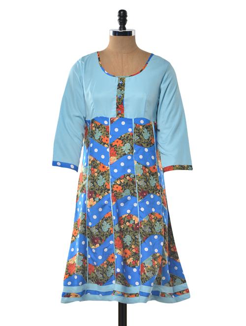 multi color round neck kurta - 1023910 - Standard Image - 1