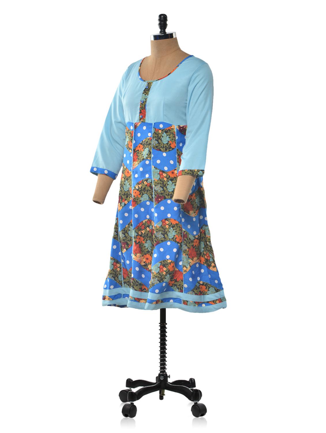 multi color round neck kurta - 1023910 - Zoom Image - 2
