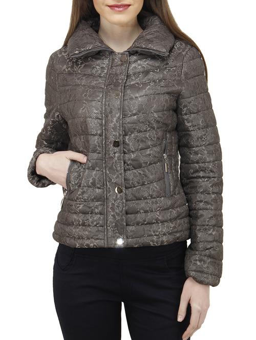 grey polyester jacket - 10266215 - Standard Image - 1