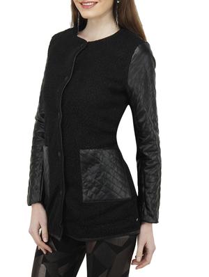black polyester jacket - 10266228 - Standard Image - 2