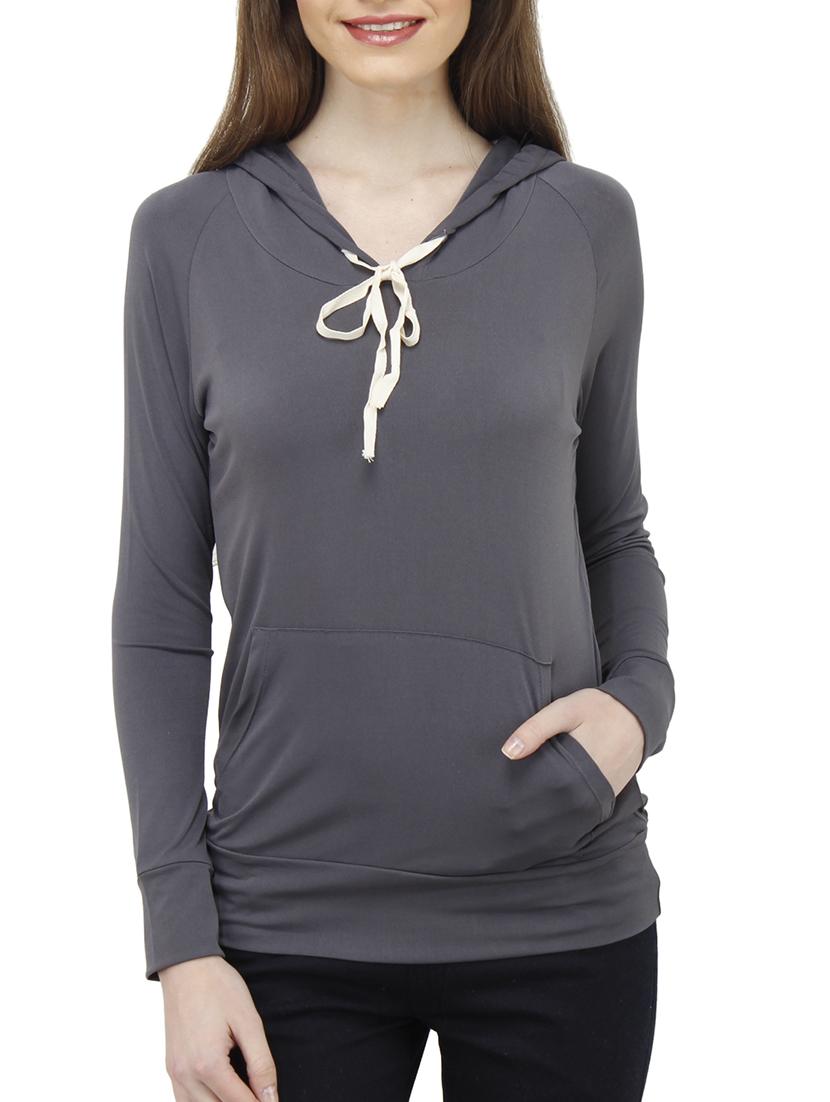 grey polyester top - 10266244 - Zoom Image - 1