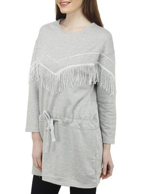 grey polyester top - 10266255 - Standard Image - 2