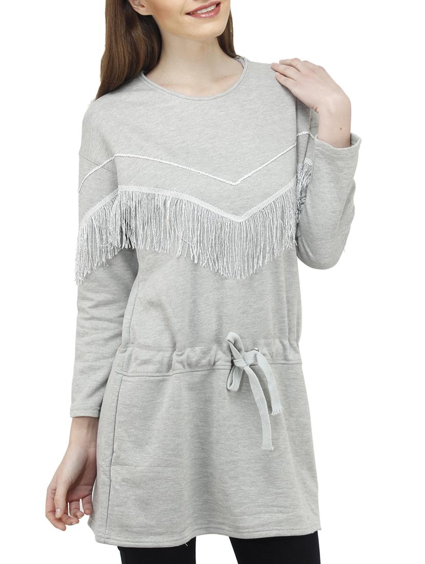 grey polyester top - 10266255 - Zoom Image - 1