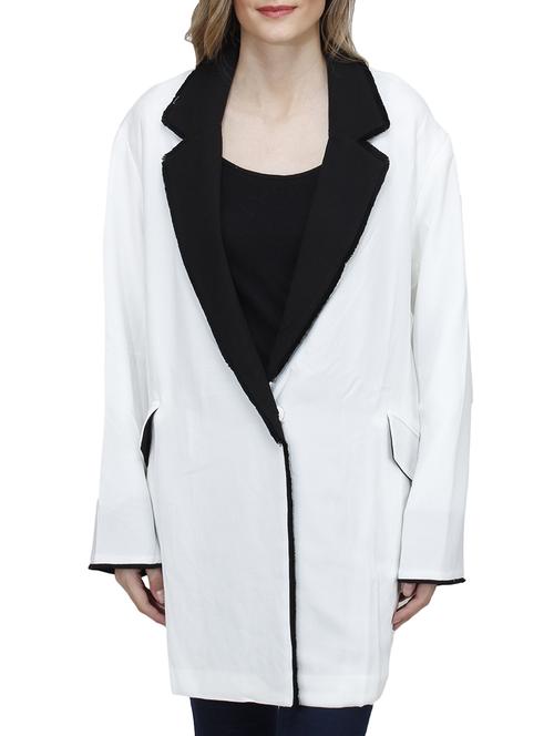 lapel neck long coat - 10266270 - Standard Image - 1