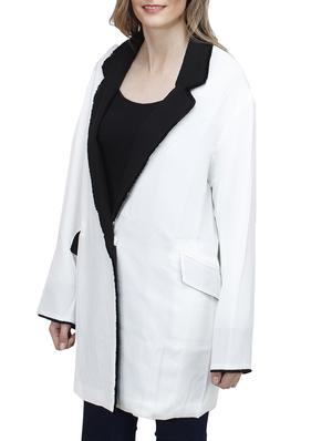 lapel neck long coat - 10266270 - Standard Image - 2