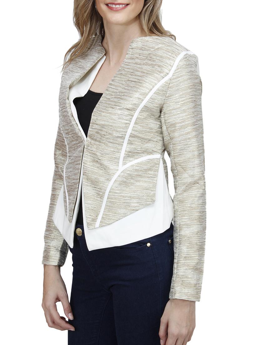golden polyester blazer - 10266271 - Zoom Image - 2